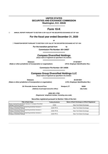 Thumbnail Compass Diversified Holdings 10-K Annual Report 2020