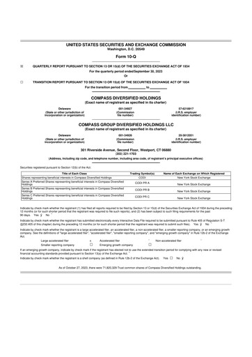 Thumbnail Compass Diversified Holdings 10-Q Quarterly Report FY2023 