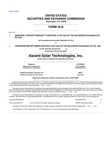 Thumbnail Ascent Solar Technologies 10-Q Quarterly Report FY2012 