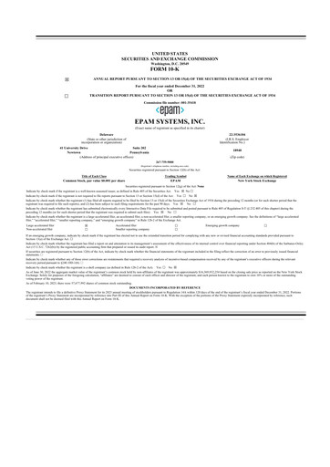 Thumbnail EPAM Systems
 10-K Annual Report 2022