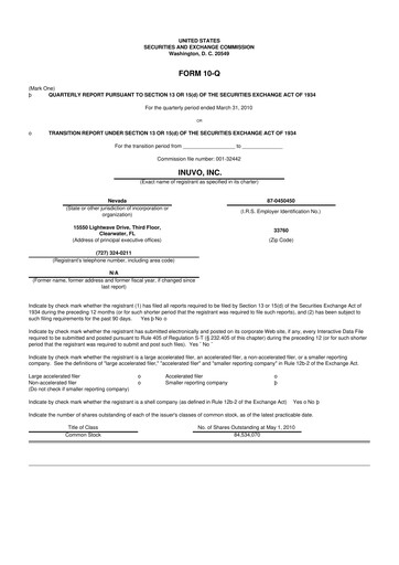 Thumbnail Inuvo 10-Q Quarterly Report FY 