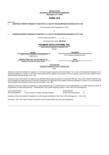 Vorschaubild Usio 10-Q Quartalsbericht  