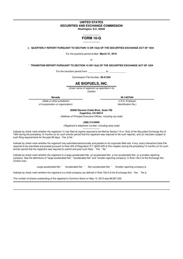 Thumbnail Aemetis 10-Q Quarterly Report FY 