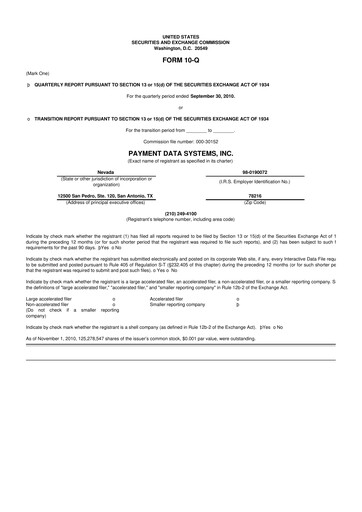 Vorschaubild Usio 10-Q Quartalsbericht  