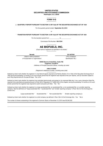 Thumbnail Aemetis 10-Q Quarterly Report FY 