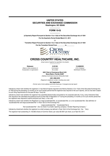 Thumbnail Cross Country Healthcare 10-Q Quarterly Report FY 