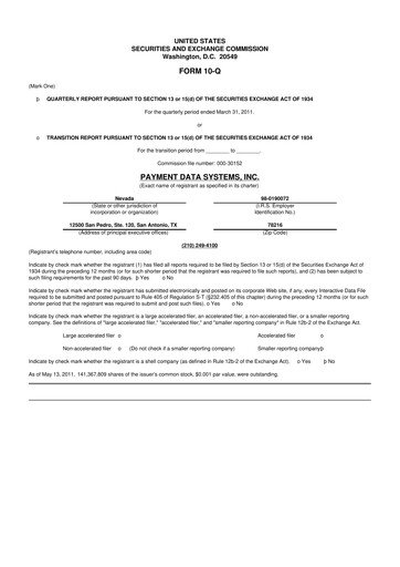 Vorschaubild Usio 10-Q Quartalsbericht  