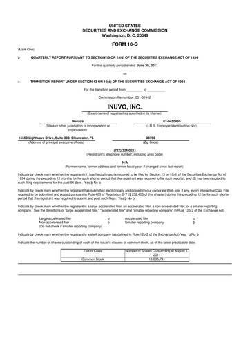 Thumbnail Inuvo 10-Q Quarterly Report FY2011 