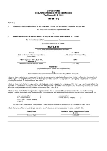 Thumbnail Inuvo 10-Q Quarterly Report FY2011 