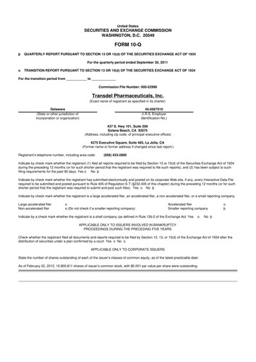 Vorschaubild Harrow, Inc. 10-Q Quartalsbericht 2011 