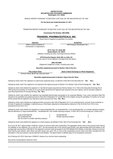 Miniature Harrow, Inc. 10-K Rapport annuel 2011