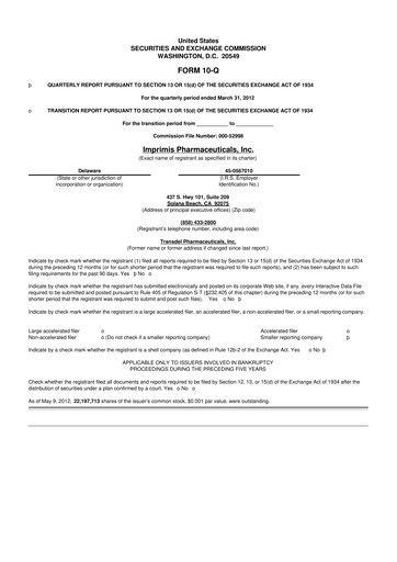 Vorschaubild Harrow, Inc. 10-Q Quartalsbericht 2012 