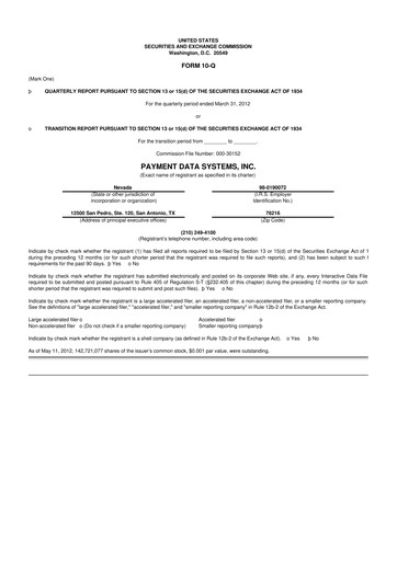 Vorschaubild Usio 10-Q Quartalsbericht 2012 