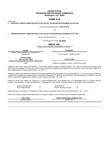 Thumbnail Inuvo 10-Q Quarterly Report FY 