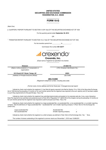 Thumbnail Crexendo 10-Q Quarterly Report FY2012 