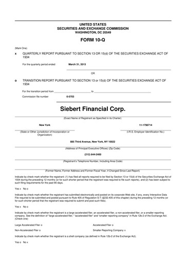 Thumbnail Siebert Financial 10-Q Quarterly Report FY2013 