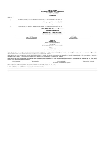 Thumbnail Kingstone Companies 10-Q Quarterly Report FY2013 