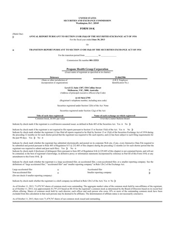 Vorschaubild Propanc Biopharma 10-K Jahresbericht 2013