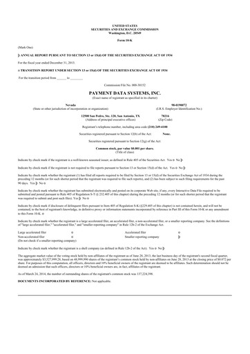 Thumbnail Usio 10-K Annual Report 2013