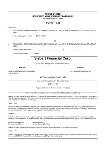 Thumbnail Siebert Financial 10-Q Quarterly Report FY2014 