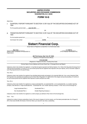 Thumbnail Siebert Financial 10-Q Quarterly Report FY2014 