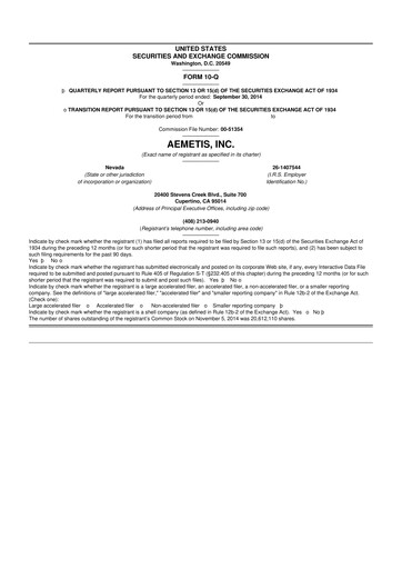 Thumbnail Aemetis 10-Q Quarterly Report FY2014 