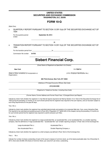 Thumbnail Siebert Financial 10-Q Quarterly Report FY2014 