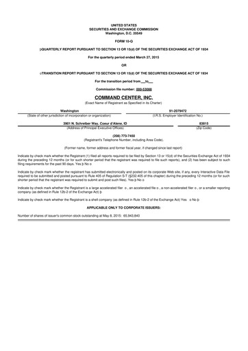 Miniature HireQuest 10-Q Rapport trimestriel 2015 