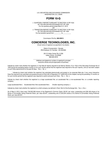 Thumbnail the Marygold Companies 10-Q Quarterly Report FY2015 