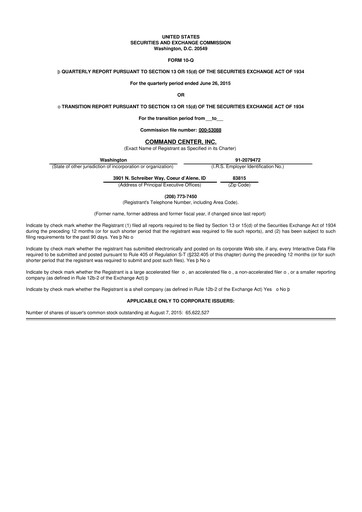 Miniature HireQuest 10-Q Rapport trimestriel 2015 