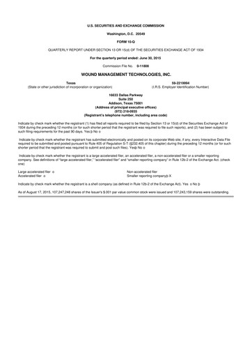 Thumbnail Sanara MedTech 10-Q Quarterly Report FY2015 