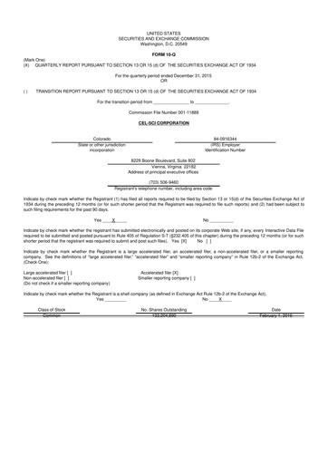 Thumbnail Cel-Sci

 10-Q Quarterly Report FY2016 