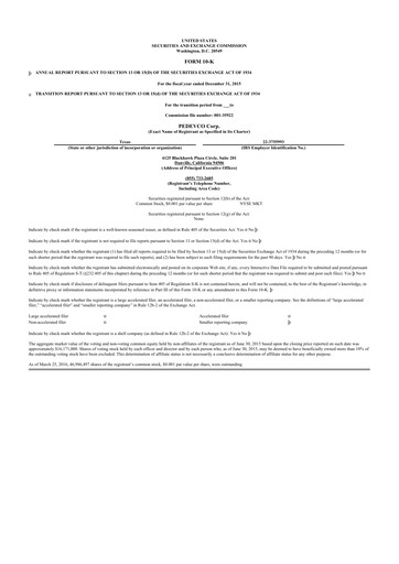 Thumbnail PEDEVCO
 10-K Annual Report 2015