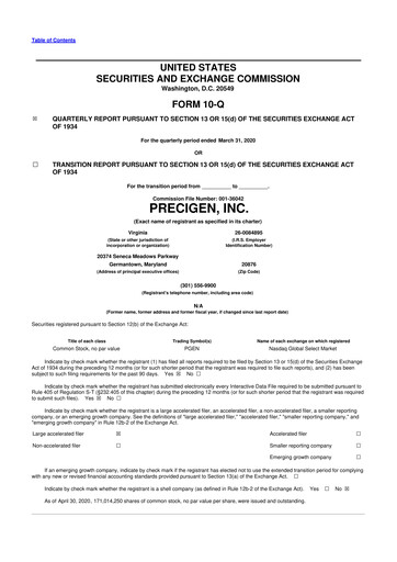 Thumbnail Precigen 10-Q Quarterly Report FY2020 