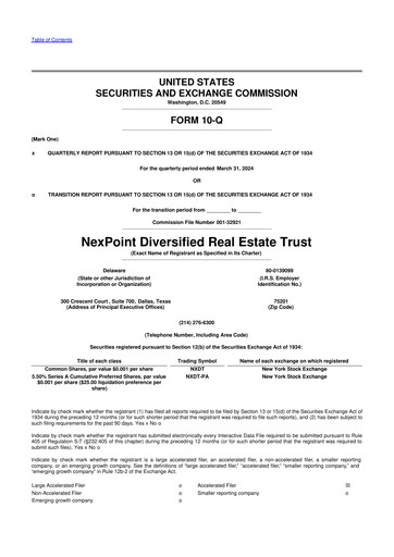 Thumbnail NexPoint Diversified Real Estate Trust 10-Q Quarterly Report FY2024 