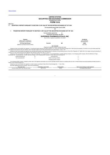 Thumbnail Supernus Pharmaceuticals
 10-Q Quarterly Report FY2026 