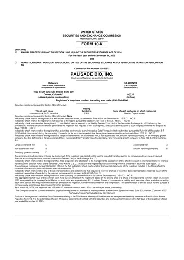 Thumbnail Palisade Bio 10-K Annual Report 2025