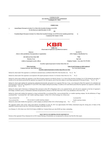 Thumbnail KBR
 10-K Annual Report 2013