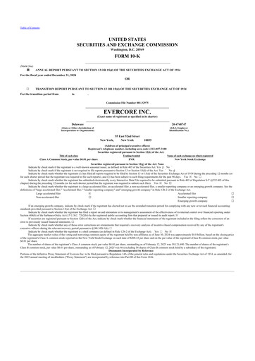 Thumbnail Evercore 10-K Annual Report 2024