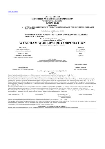 Thumbnail Travel + Leisure 10-K Annual Report 2013