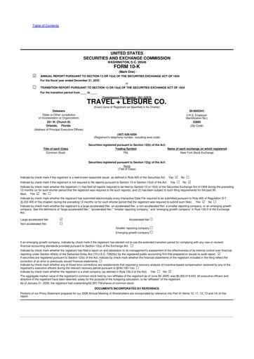 Thumbnail Travel + Leisure 10-K Annual Report 2025