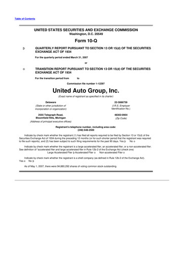 Thumbnail Penske Automotive Group 10-Q Quarterly Report FY 