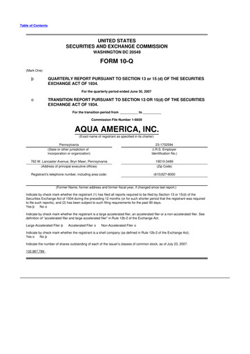 Thumbnail Essential Utilities
 10-Q Quarterly Report FY 