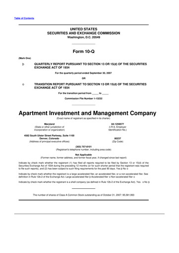 Thumbnail Aimco 10-Q Quarterly Report FY 