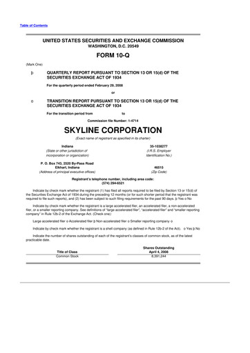 Miniature Champion Homes 10-Q Rapport trimestriel  