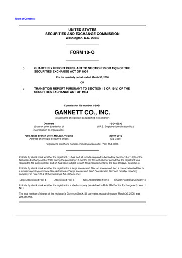 Thumbnail Tegna 10-Q Quarterly Report FY 