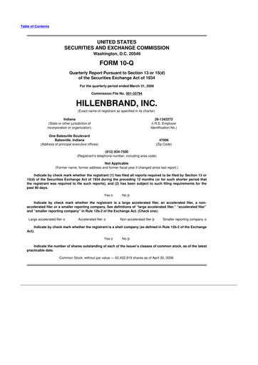 Thumbnail Hillenbrand 10-Q Quarterly Report FY 