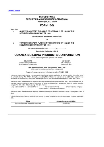 Thumbnail Quanex Building Products 10-Q Quarterly Report FY 