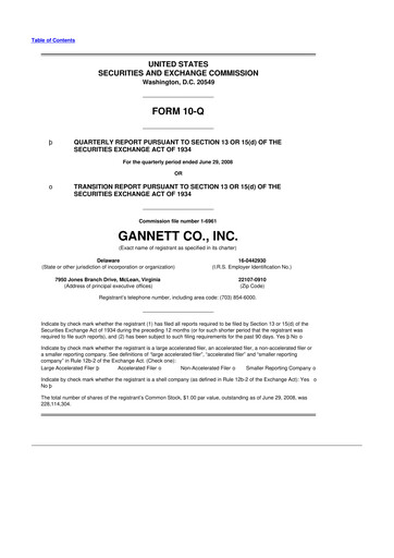 Thumbnail Tegna 10-Q Quarterly Report FY 