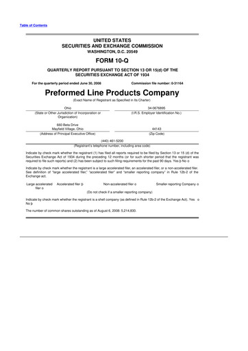 Thumbnail Preformed Line Products 10-Q Quarterly Report FY 